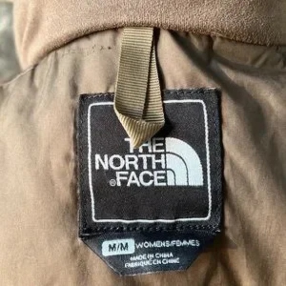 North Face Women's M Retro Nuptse Brown Puffer Goose Down Vest - Picture 15 of 15